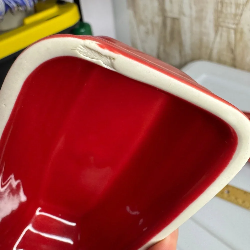 Fiesta Red Butter Dish w/ Lid Homer Laughlin USA Ceramic